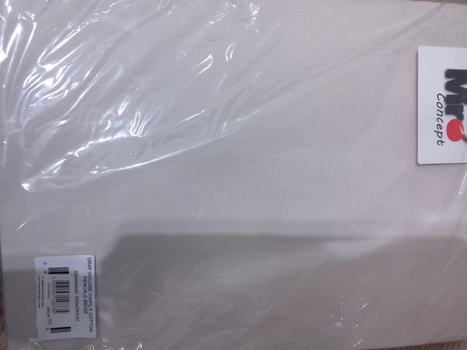 [LLTL210517] LL TL DRAP HOUSSE 100% COTTON PERCALE 200FILS 200x200x40cm BEIGE