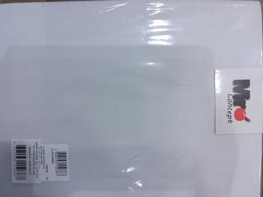 [LLTL210523] LL TL DRAP HOUSSE 50% COTTON 50% PES 180x200x40cm BLANC