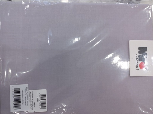 [LLTL210531] LL TL DRAP PLAT 100% COTTON 144 FILS 240x285cm OURLET 5cm GRIS CLAIRE