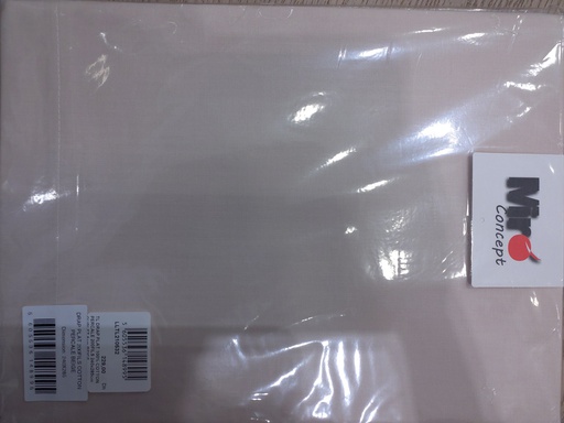 [LLTL210532] LL TL DRAP PLAT 100% COTTON PERCALE 200FILS 240x285cm OURLET 5cm BEIGE