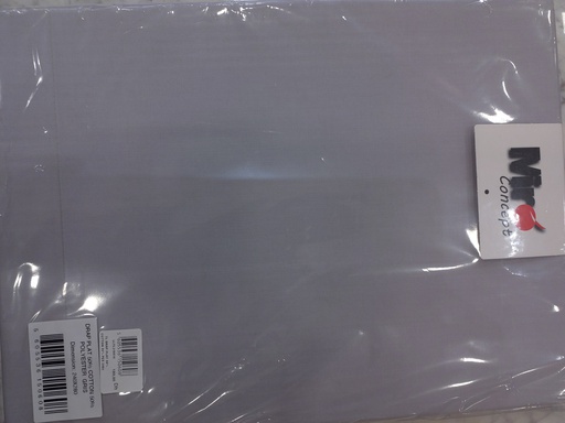 [LLTL210536] LL TL DRAP PLAT 50% COTTON 50% PES 240x280cm OURLET 5cm GRIS CLAIRE