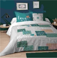 [LLST201272] LL HP3A170001 FASHION HOUSSE DE COUETTE 240X220+2T63X63 100%COTON 57FILS PCB 5