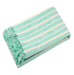 [LLST200169] LL ST P28857003 STE MAXIME PLAID D'ETE 130X150 MENTHE 100%CO PCB 6