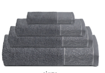 [LLTL191045] LL TL SERVIETTE CHICORIA 70x140 GRIS 100% COTON