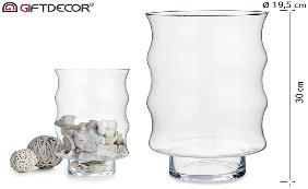 [DEAR210162] DECO 39929 VASE CRISTAL VAGUES