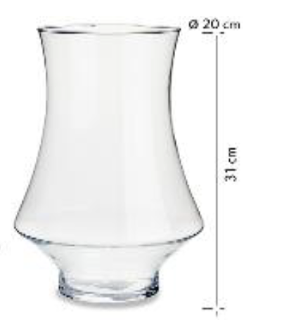 [DEAR210168] DECO 45335 VASE CRISTAL AVEC FORME 20 CM DIAM