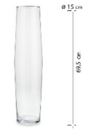 [DEAR210184] DECO 53269 VASE EN VERRE BOMBE 70 CM
