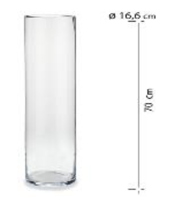 [DEAR210188] DECO 53274 VASE EN VERRE CYLINDRE  HAUTEUR 70 CM