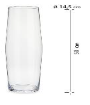 [DEAR210190] DECO 53276 VASE EN VERRE BOMBE 50 CM