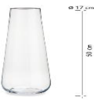 [DEAR210192] DECO 53279 VASE CRISTAL BOUCHE ESTRECHA 50 CM