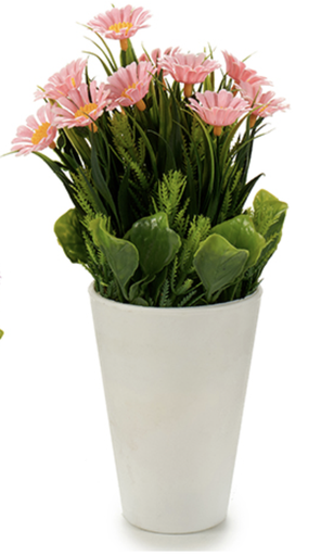 [DEAR210204] DECO 55294 POT BLANC MARGARITA ASSORT 4 COULEUR