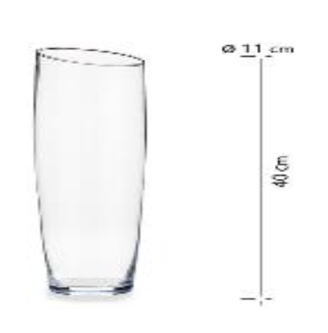 [DEAR210256] DECO 58524 VASE CRISTAL HAUT BOUCHE TORDU