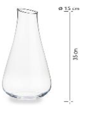 [DEAR210261] DECO 58547 VASE VERRE LARG FORME BOUTEILLE