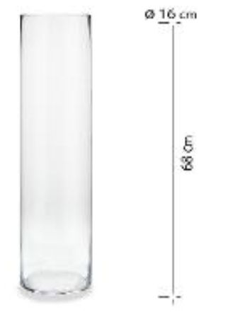 [DEAR210284] DECO 77414 VASE CRISTAL CYLINDRE 68CM