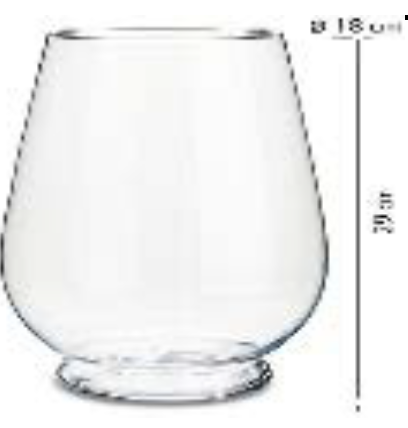 [DEAR211258] DECO 39899 VASE EN VERRE AVECIQUE 30 CM HAUTEUR