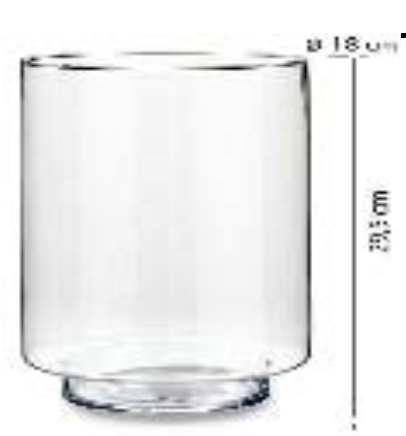 [DEAR211259] DECO 39921 VASE EN VERRE DECORATIF AVEC PIED 30 CM
