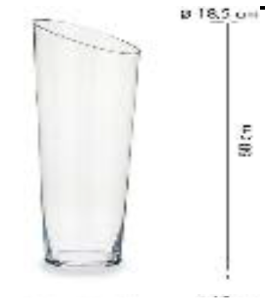 [DEAR211271] DECO 58587 VASE VERRE HAUTEUR LARGE OUVERTURE DIAM 18,5 X 60 CM 