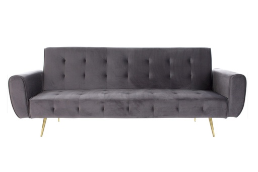 [DEIT201275] DECO MB-175882 CANAPE LIT VELVET METAL 213X79X82 40KG. GREY