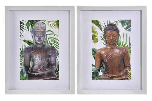 [DEIT210622] DECO CU-163255 TABLEAU PS 35X2X45 BOUDDHA MULTICOLORE