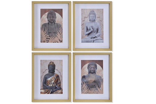 [DEIT210624] DECO CU-163259 TABLEAU PS 35X2X45 BOUDDHA 4 MOD.