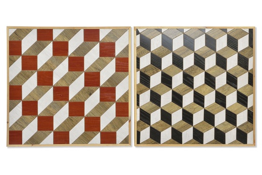 [DEIT191022] DECO DP-148682 DECO MURALE BOIS 60X3X60 LOSANGES 2 MOD.