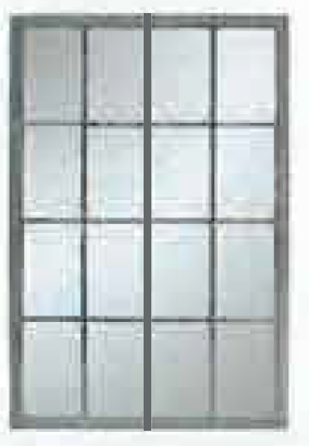 [DEQU200813] DECO 1402194 MIROIR METAL CADRES PETIT RECT GRIS 65X103CM