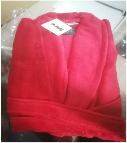 LL TM SORTIE DE BAIN RF21 ROUGE VEL 100% CTN 600g
