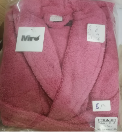 LL TM SORTIE DE BAIN RF25 ROSE FUSCHIA CLAIRE 100% CTN 700g