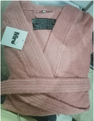 LL TM SORTIE DE BAIN RF33 ROSE 100% CTN 700g