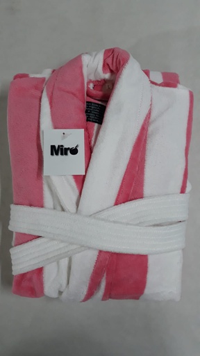 [LLTM220941] LL TM SORTIE DE BAIN RF37 RAY BLANC ROSE VEL 100% CTN 600g