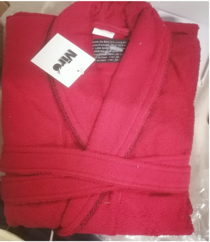 LL TM SORTIE DE BAIN RF39 ROUGE 100% CTN 600g