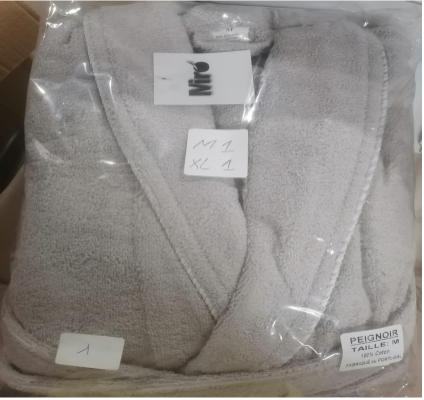 LL TM SORTIE DE BAIN RF43 GRIS CLAIR 100% CTN 700g