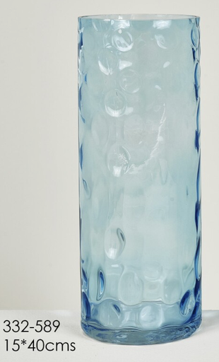 [DEBE220843] DECO 332-589 VASE CRISTAL JACKSON AZUL 15*40 cm
