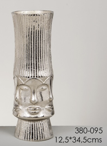 [DEBE220846] DECO 380-095 VASE METAL CUZCO NICKEL 12,5*34,5 cm
