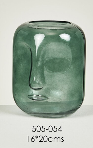 [DEBE220851] DECO 505-054 VASE CRISTAL BLED VERT 16*20 cm