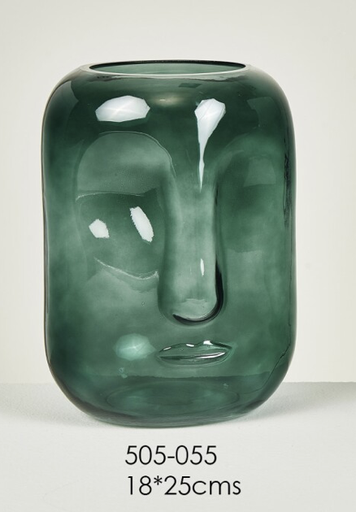 [DEBE220852] DECO 505-055 VASE CRISTAL BLED VERT 18*25 cm