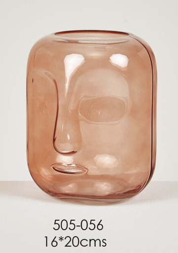 [DEBE220853] DECO 505-056 VASE CRISTAL BLED ROSE 16*20 cm
