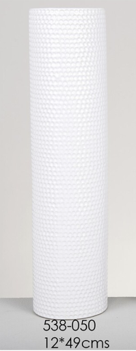 [DEBE220887] DECO 538-050 VASE CERAMIQUE MÁNCHESTER BLANC 12*12*49 cm