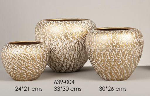 [DEBE220910] DECO 639-004 POT TERRACOTA COCO DORE 33*30cm