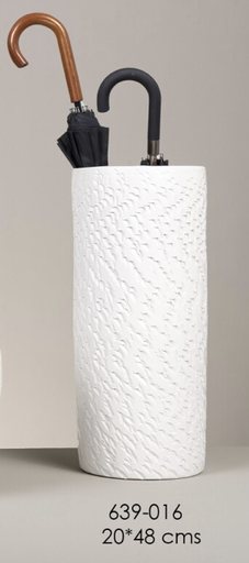 [DEBE220913] DECO 639-016 PORTE PARAPLUIE TERRACOTA BLANC 20*48 cm