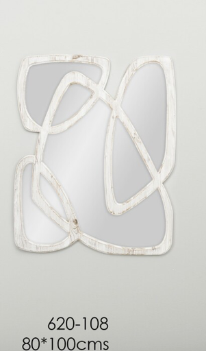 [DEBE220925] DECO 620-108 MIROIR RAIPUR BLANC ANTIQUE 80*3*100 cm