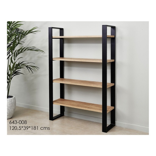 [DEBE220928] DECO 643-008 MEUBLE ETAGERES MAGMA NOIRE 120,5*39*181 cm