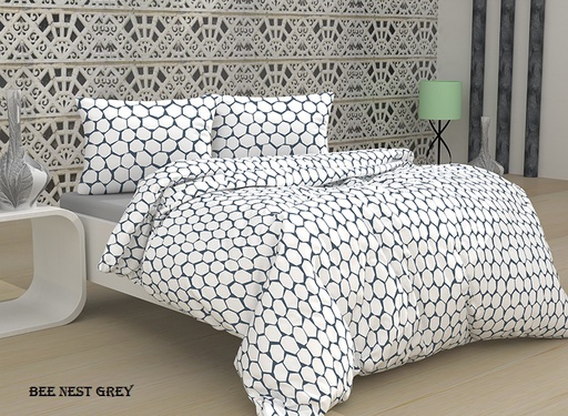 [LLCT220920] LL SINGLE SET DRAPS BEE NEST GRIS (105x200+160x240cm+2*50x70cm)