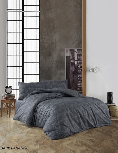 [LLCT220930] LL QUEEN SET DRAPS DARK PARADISE (160x200+240x260+2*50x70cm)
