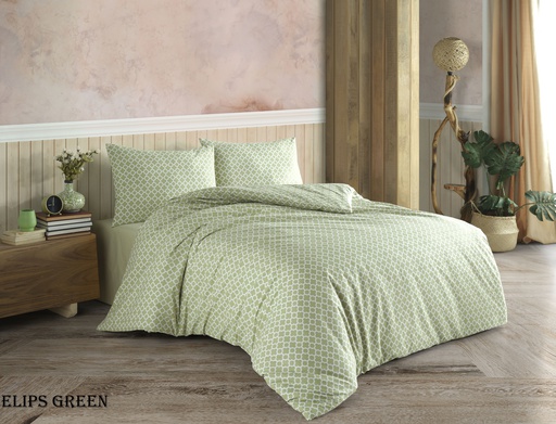 [LLCT221004] LL KING SET DRAPS ELIPS VERT (180x200+240x260+2*50x70cm)