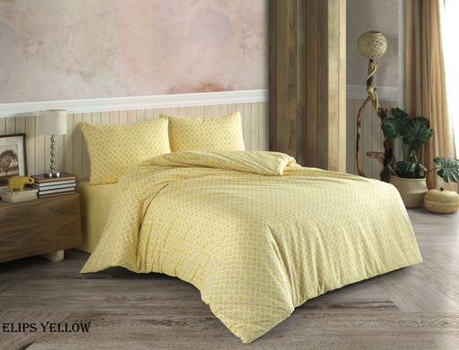 [LLCT221005] LL SINGLE SET DRAPS ELIPS JAUNE (105x200+160x240cm+2*50x70cm)