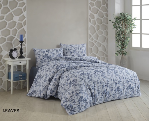 [LLCT221009] LL QUEEN SET DRAPS LEAVES (160x200+240x260+2*50x70cm)
