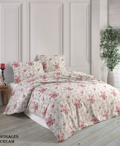 [LLCT221018] LL QUEEN SET DRAPS ROSALES CREAM (160x200+240x260+2*50x70cm)