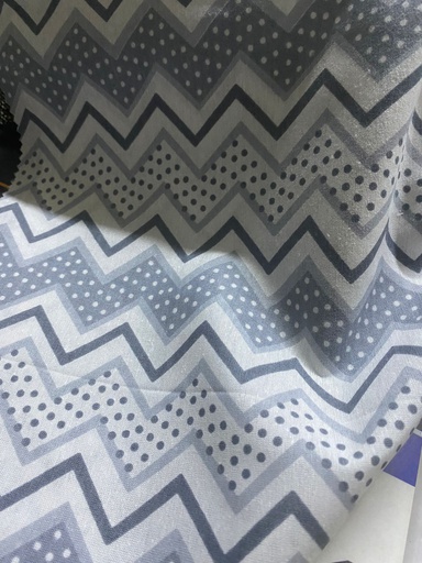[LLCT221026] LL SINGLE SET DRAPS ZIGZAG GRIS (105x200+160x240cm+2*50x70cm)