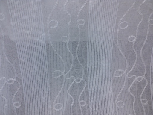 [TIAT221031] AT TISSU VOILAGE BLANC RAYURES AT004 2,80cm